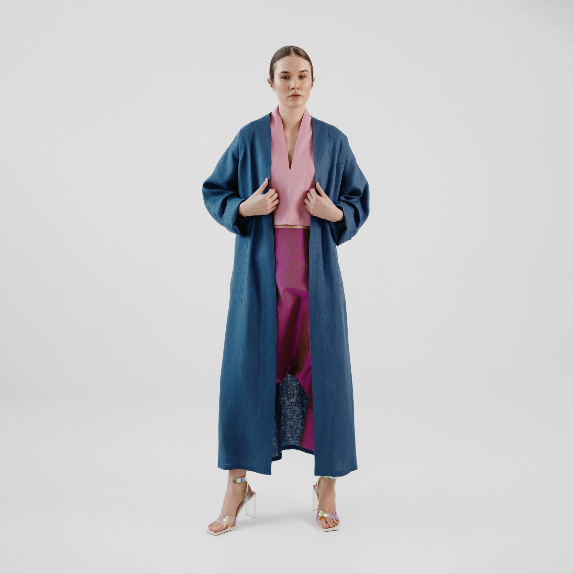 Leinen Mantel Blau scaled